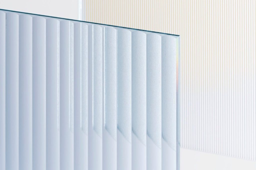 Aesthetic background with patterned glass texture