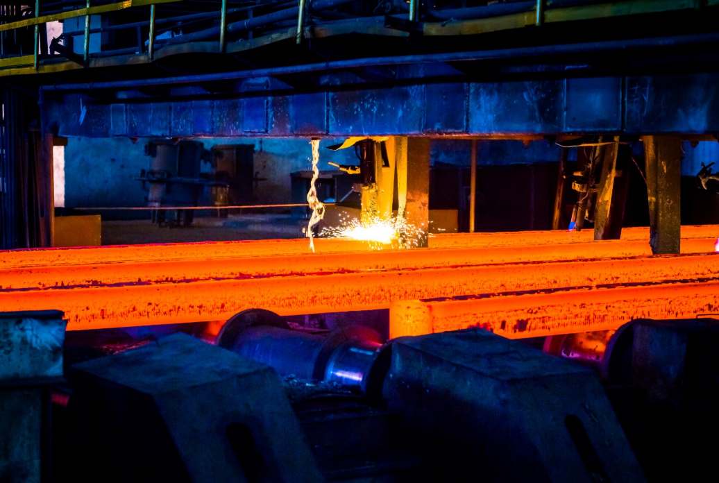 Interior view of a iron factory